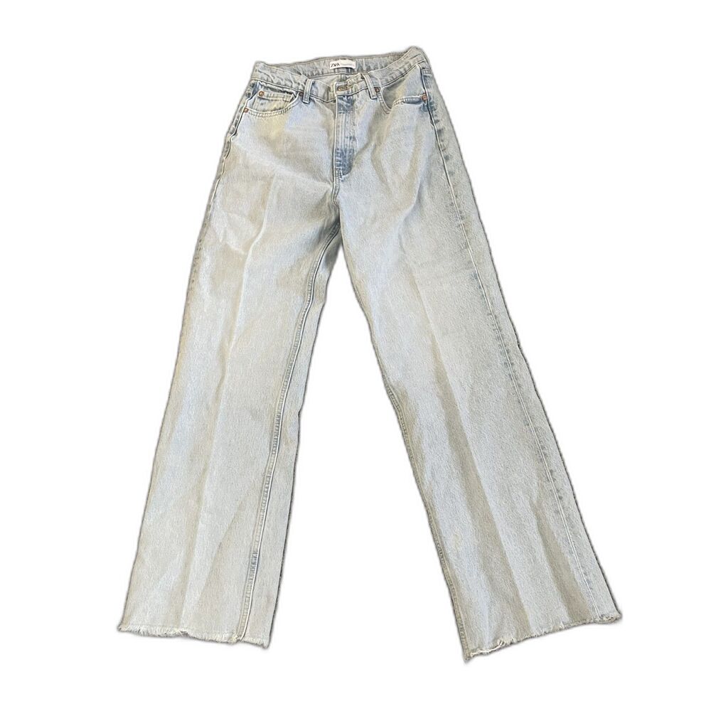 Zara lightwash wide leg jeans 10
